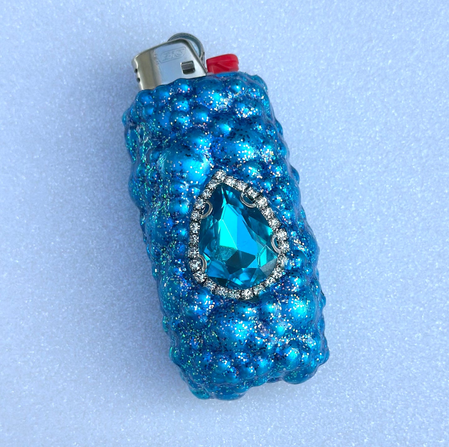 BLUE TOPAZ PRINCESS GEM LIGHTER CASE