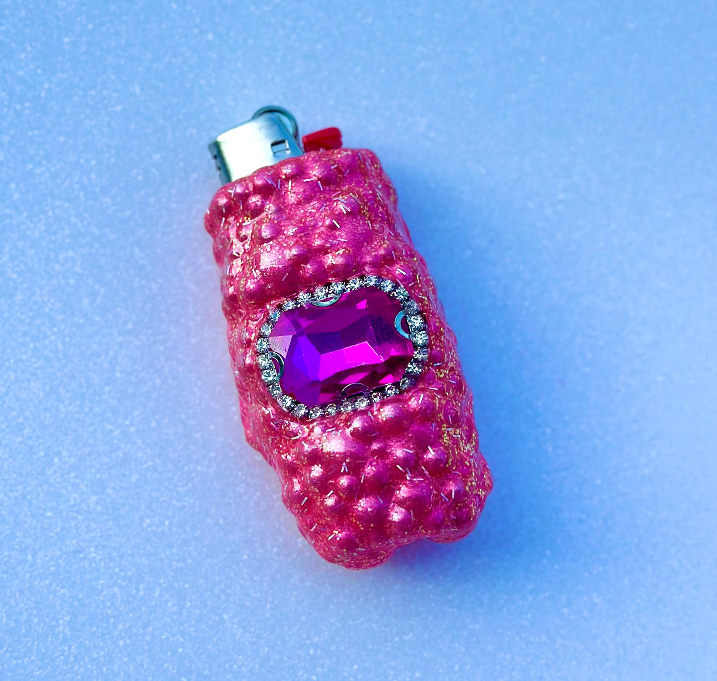PINK SAPPHIRE PRINCESS GEM LIGHTER CASE