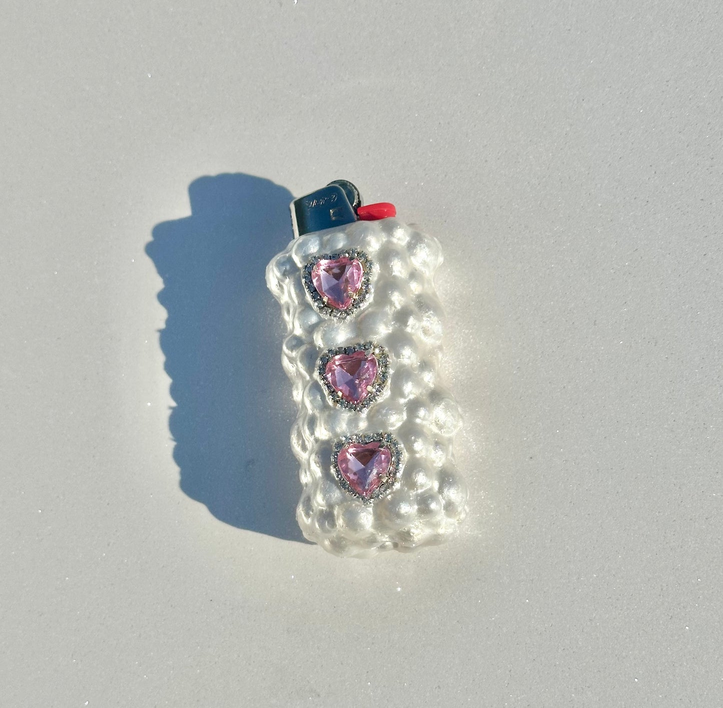 PINK+WHITE ROCOCO TRIO LIGHTER CASE