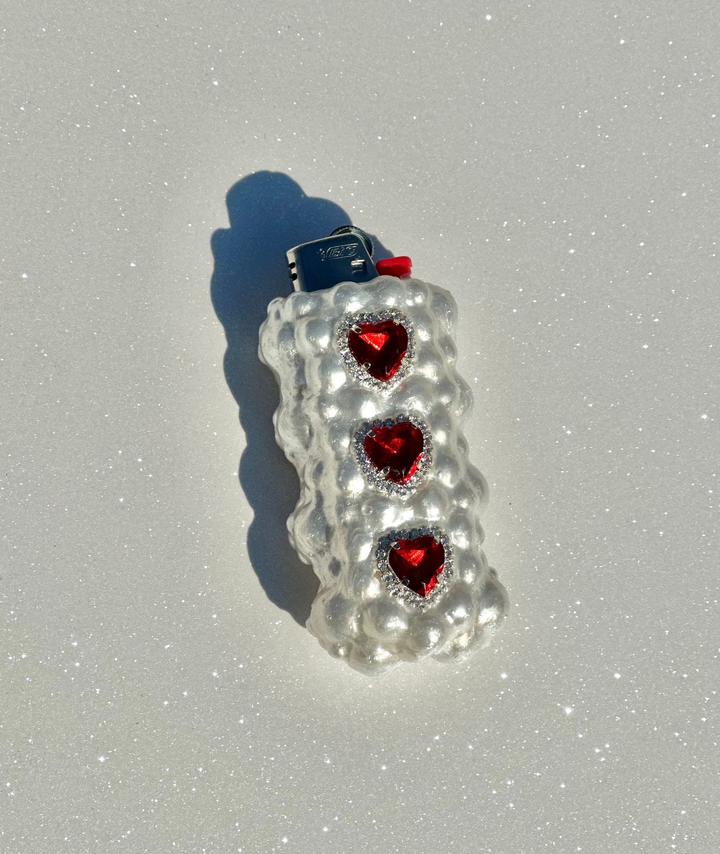 RED+WHITE ROCOCO TRIO LIGHTER CASE