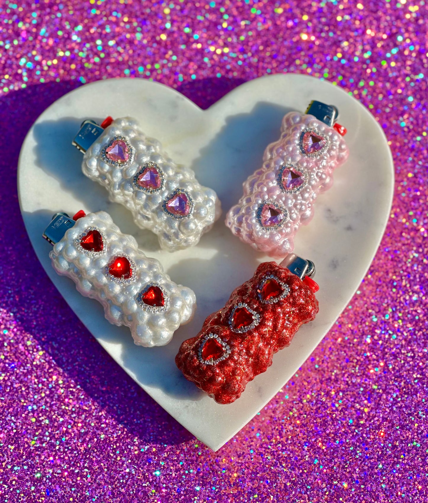 PINK ROCOCO TRIO LIGHTER CASE