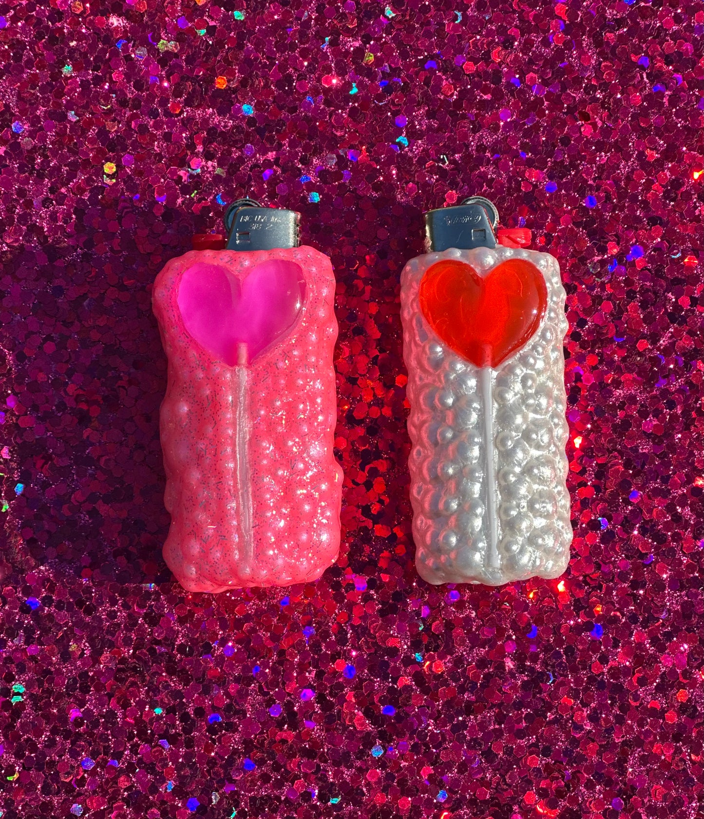 HEART SHAPED LOLLI LIGHTER CASE