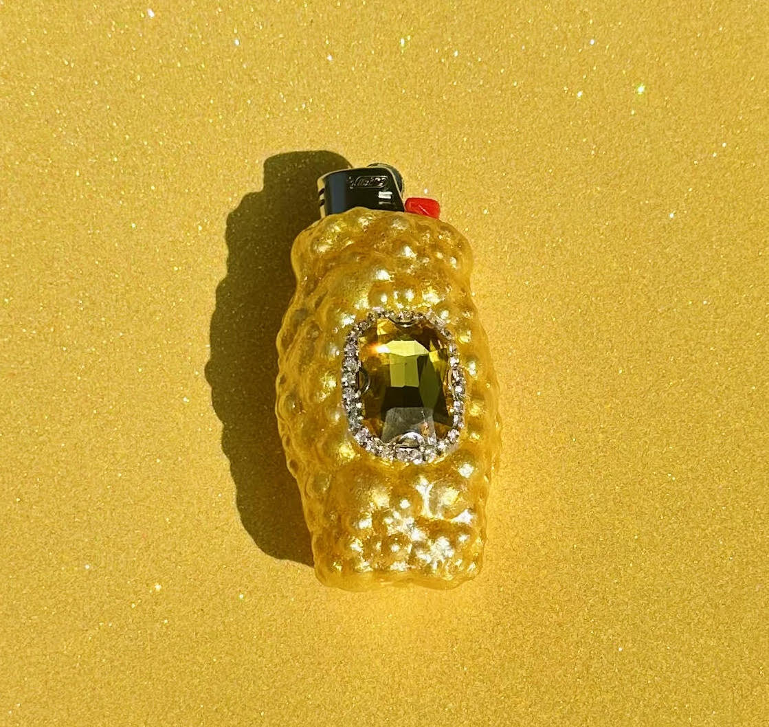 CANARY DIAMOND PRINCESS GEM LIGHTER CASE