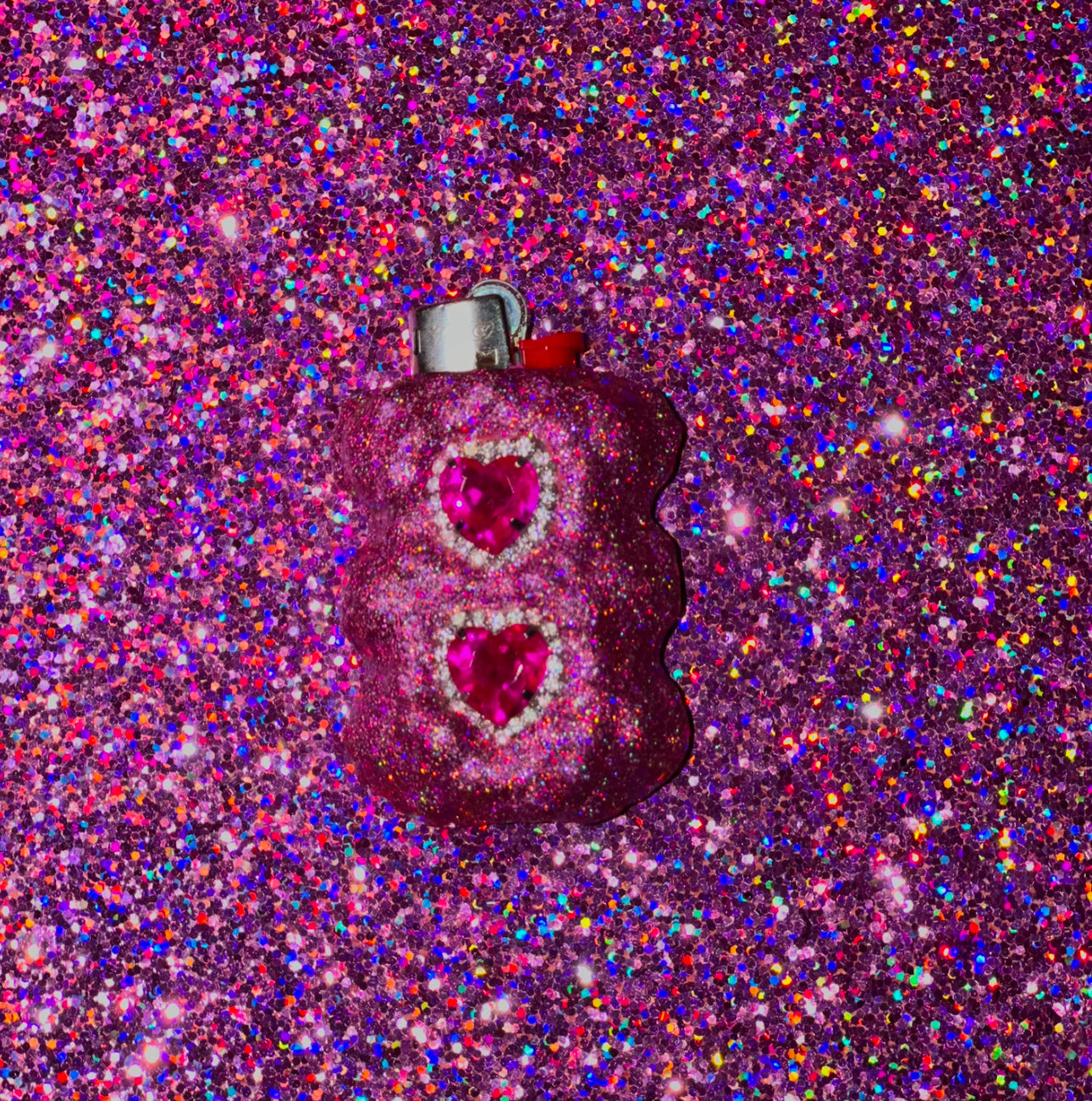HOT PINK ROCOCO DUO MINI LIGHTER CASE