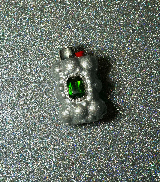 EMERALD GREEN PRINCESS GEM MINI LIGHTER CASE