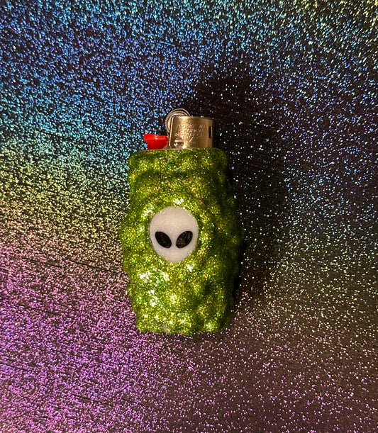 GREEN ALIEN MINI LIGHTER CASE
